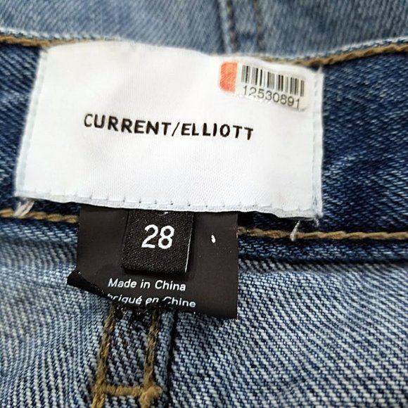 Current/Elliott Blue Jeans Womens 28 Vanessa Crop Straight Leg High Rise 31x26 - Picture 2 of 12
